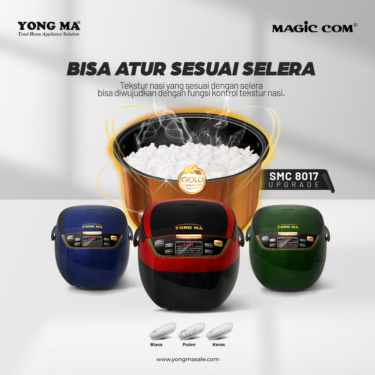 Yong Ma Digital Rice Cooker 2L - SMC8017N | SMC-8017N Black